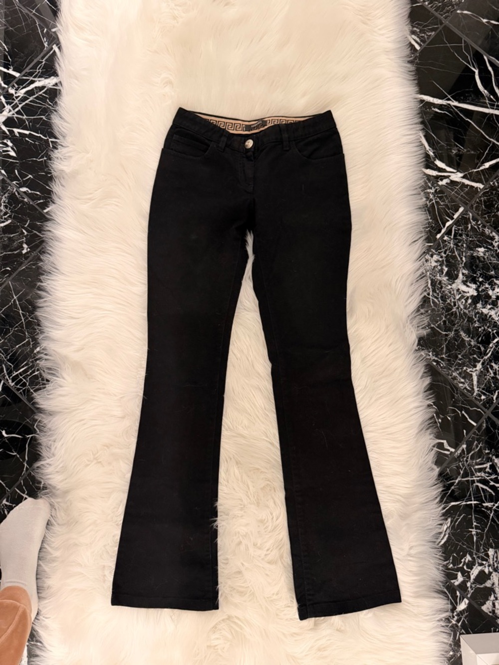 Vintage Versace black bootcut jeans